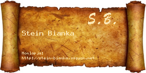 Stein Bianka névjegykártya